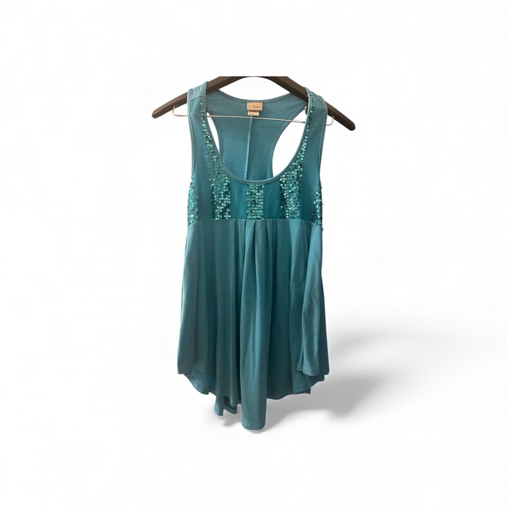 Daytrip Aqua Sequin Camisole